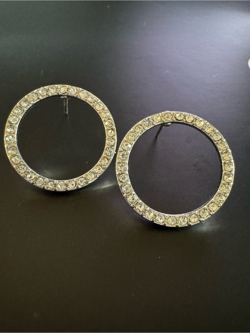Pave Halo Open Round Earrings